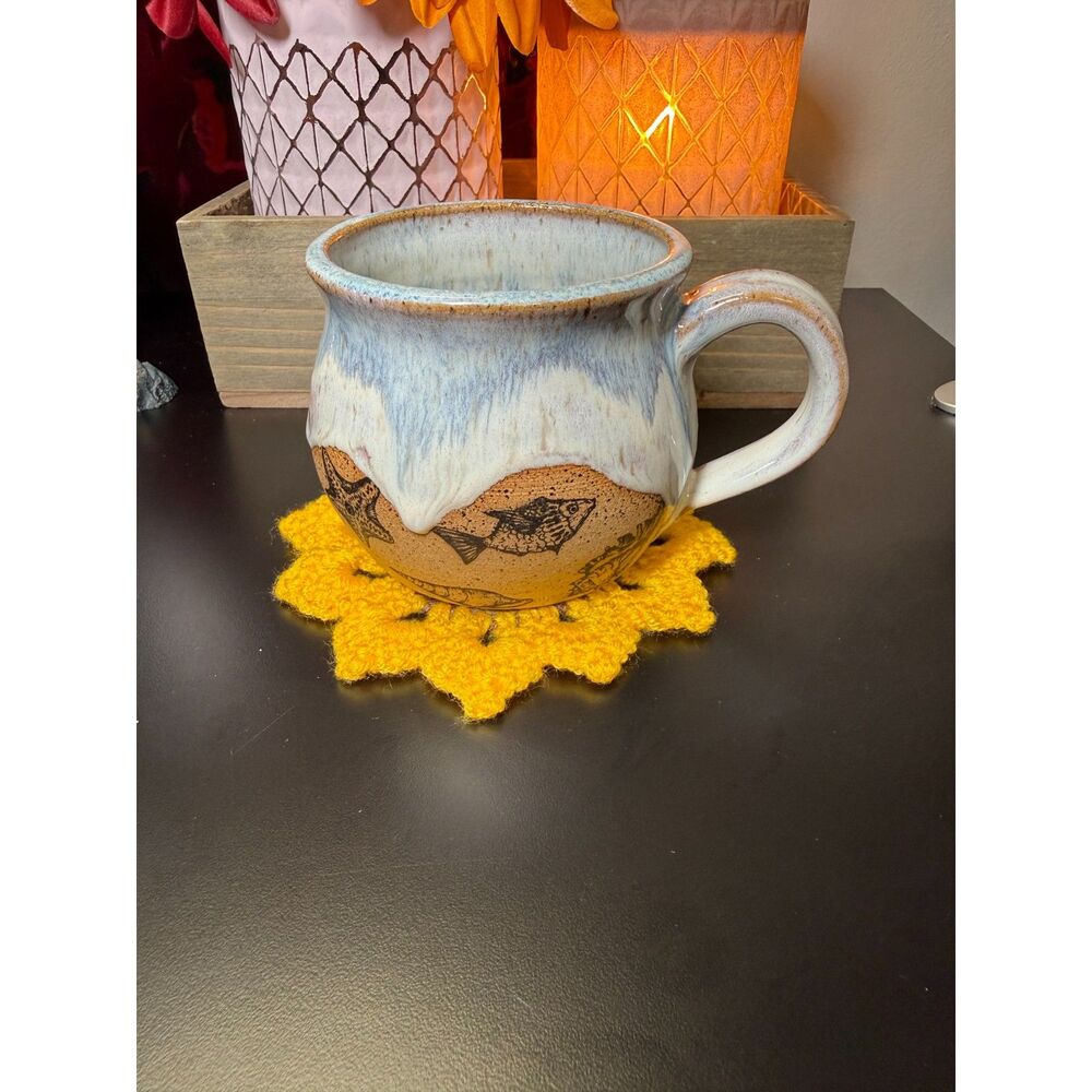 Salty Ceramics Pottery Mug, under the sea